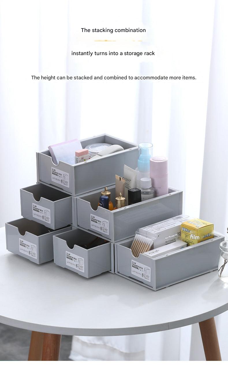 Cosmetic storage area of the desk organiser