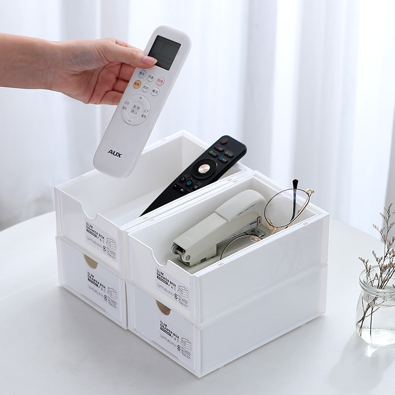 Cosmetic storage area of the desk organiser