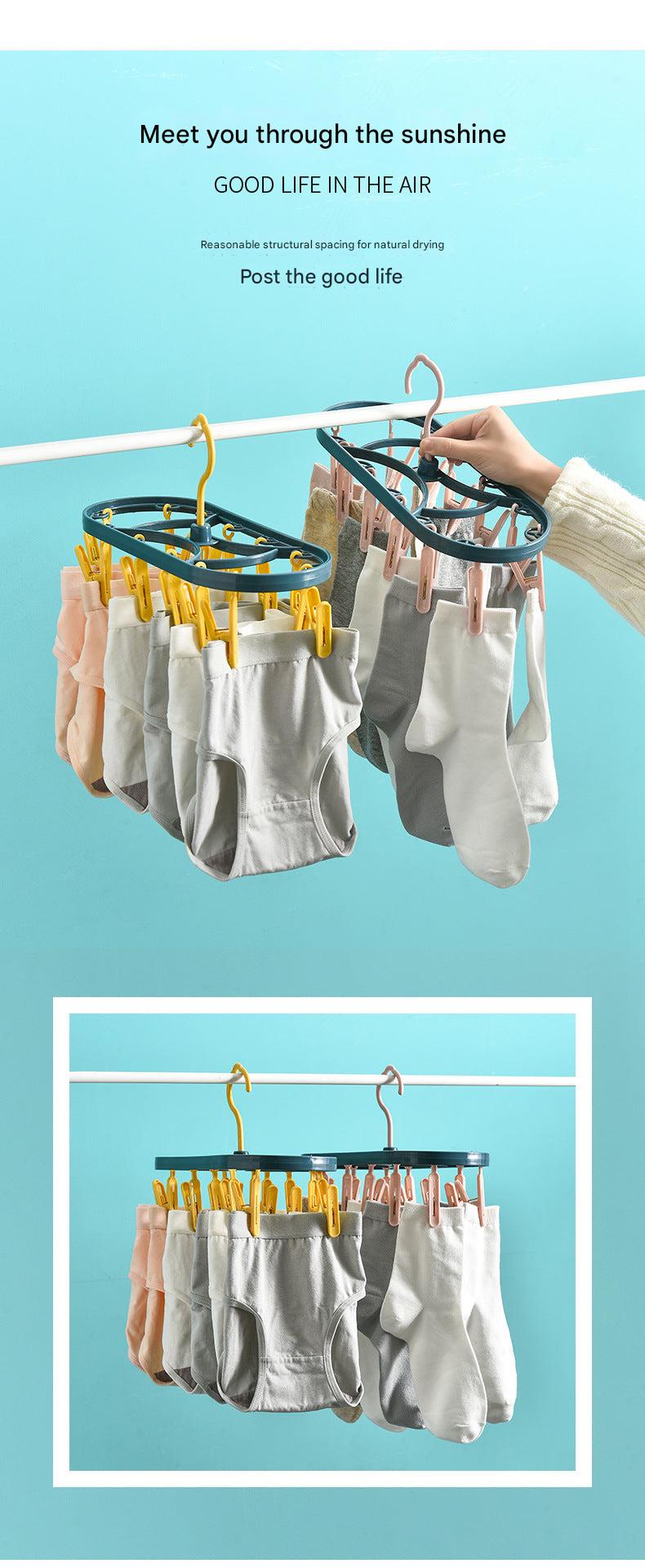 Clips on Eco-Friendly Clothes Drying Rack Image 2
