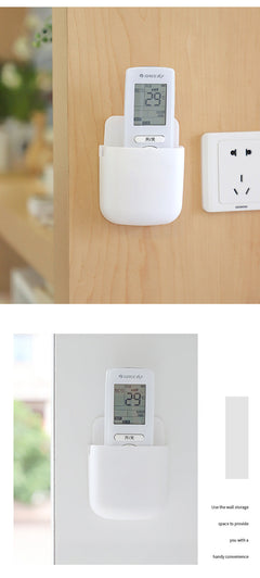 Smart wall-mounted remote control holder - White