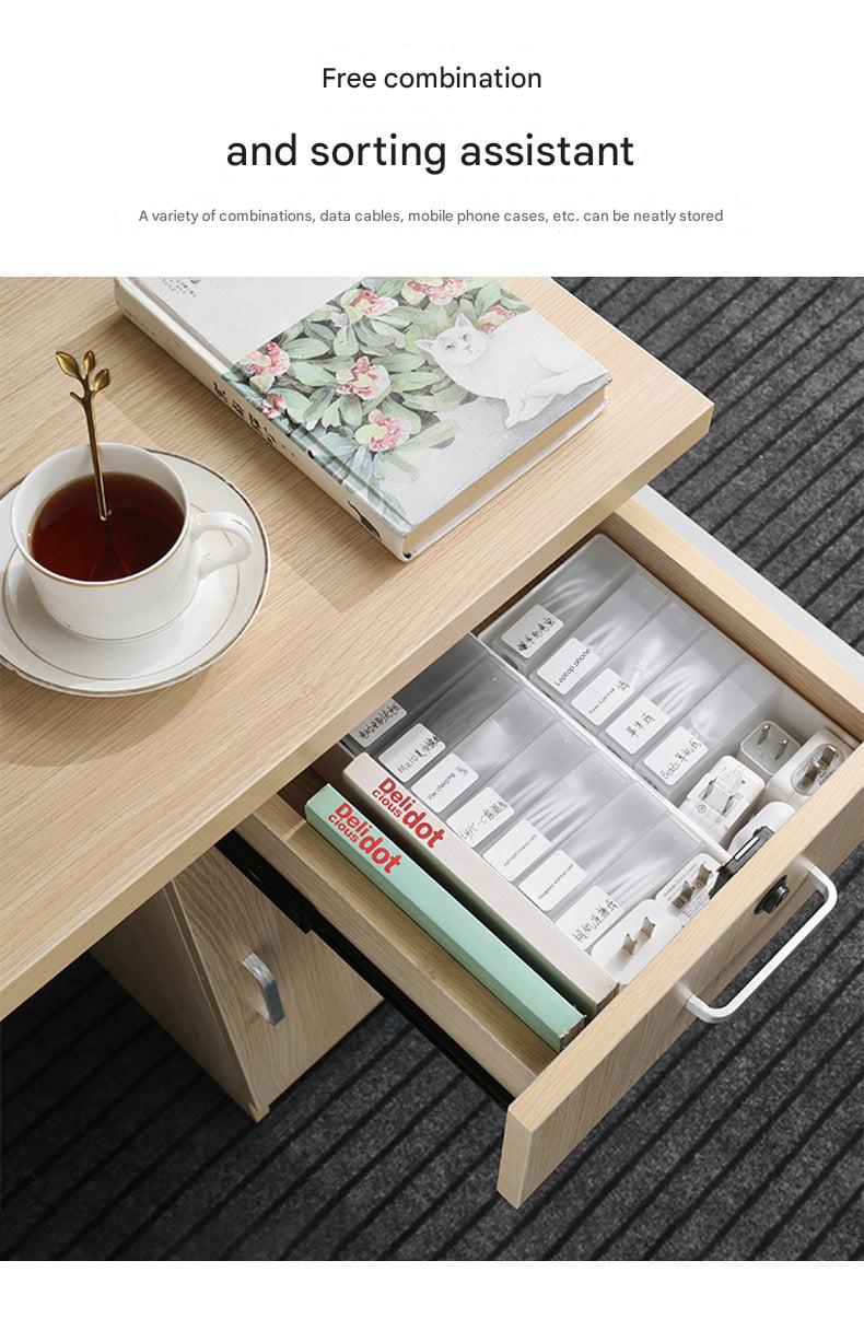Durable plastic drawer storage box for office