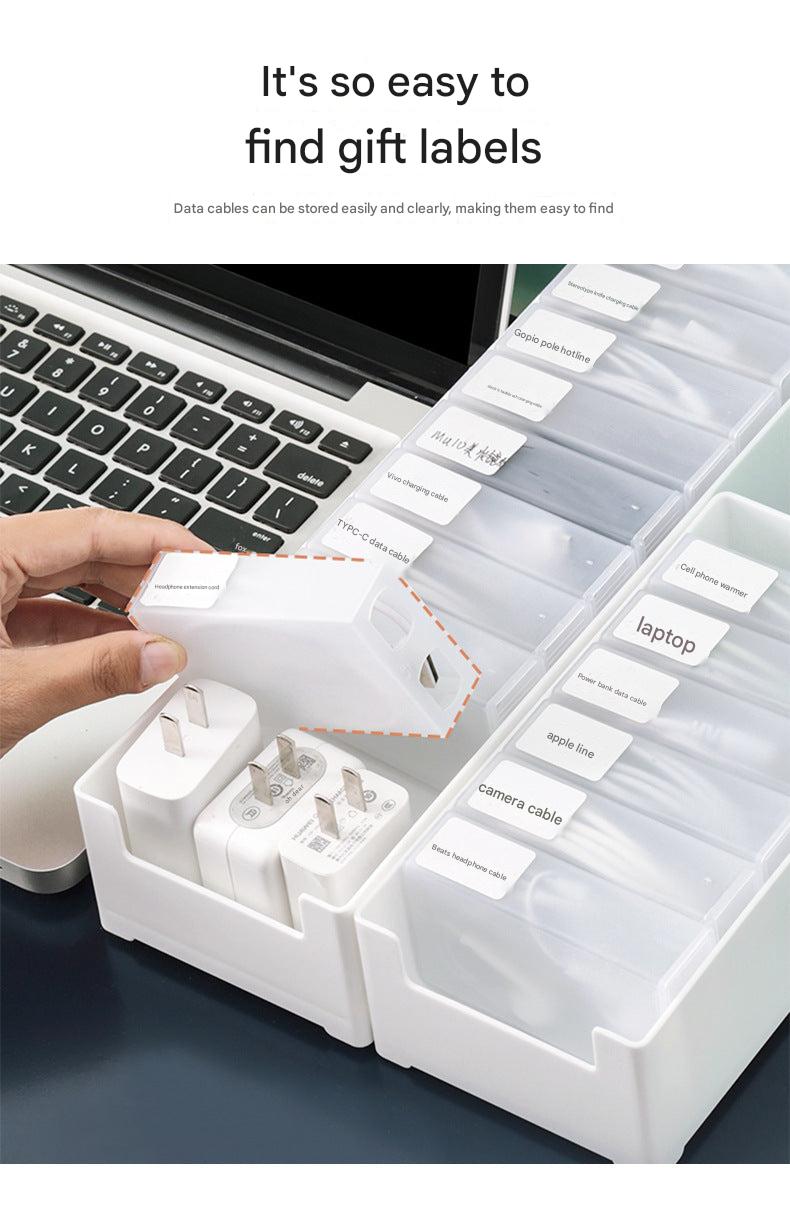 Transparent cable organiser for wires and remotes