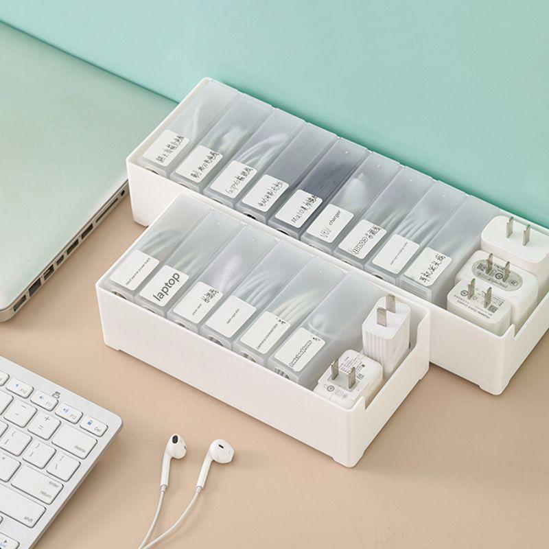 Stackable storage box for tech accessories