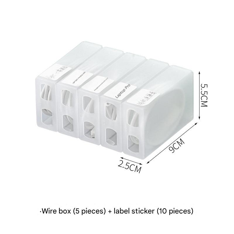 Compact desktop cable management box front view