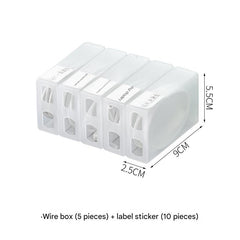 Compact desktop cable management box front view