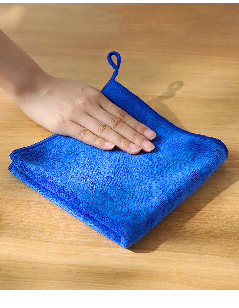 Coffee colour microfiber cloth stacked