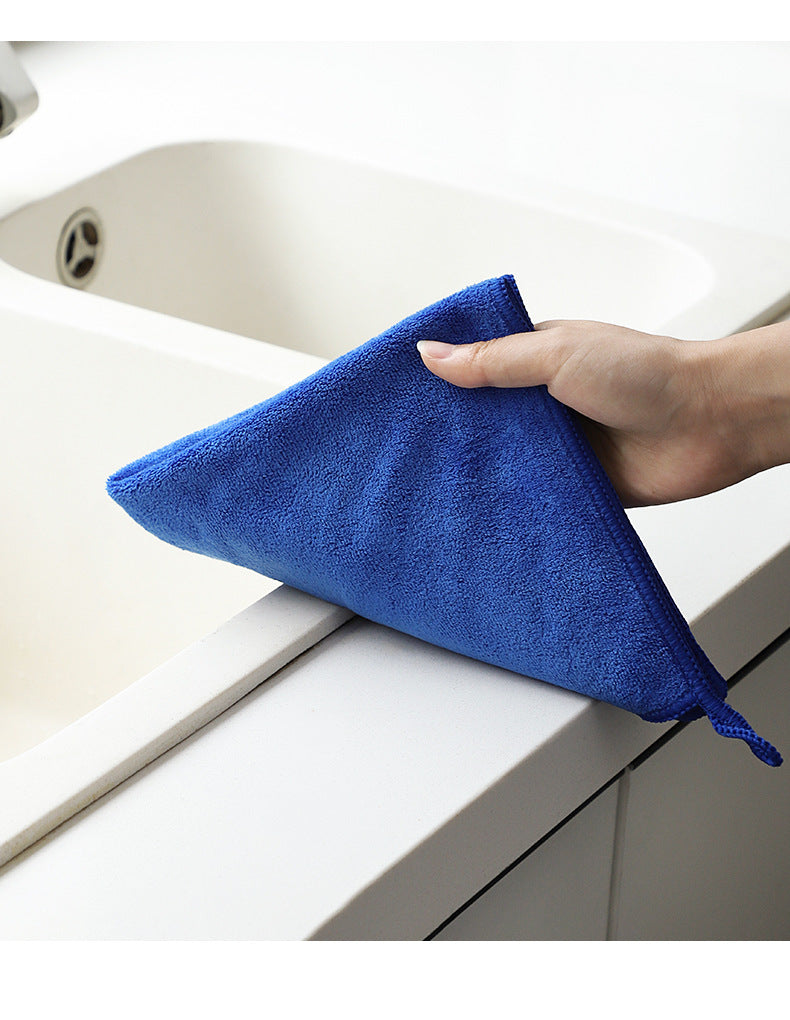 Coffee colour microfiber cloth stacked