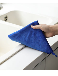 Coffee colour microfiber cloth stacked