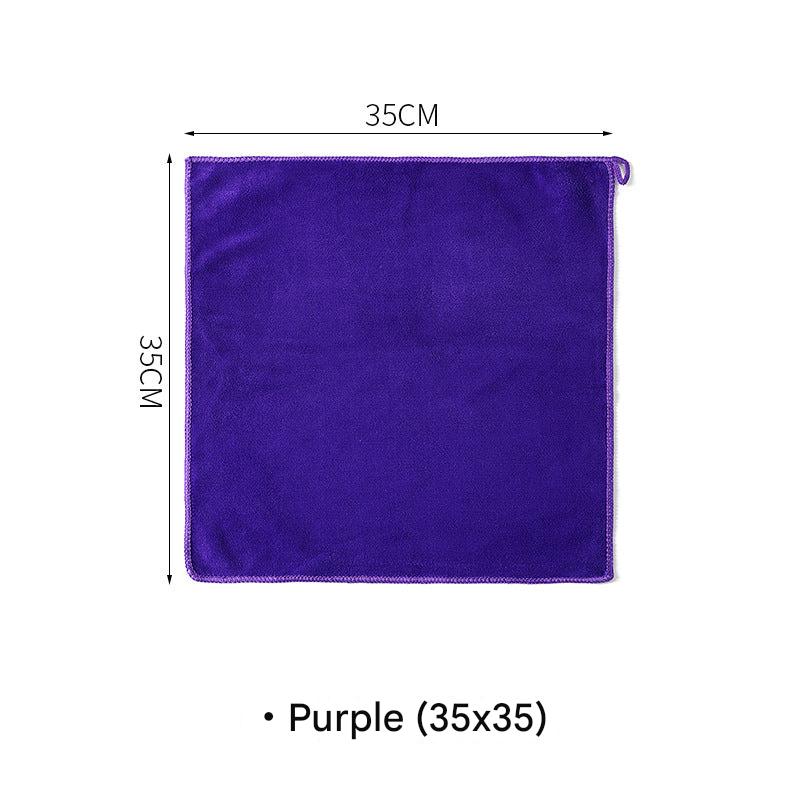 Microfiber cloths laid out for display