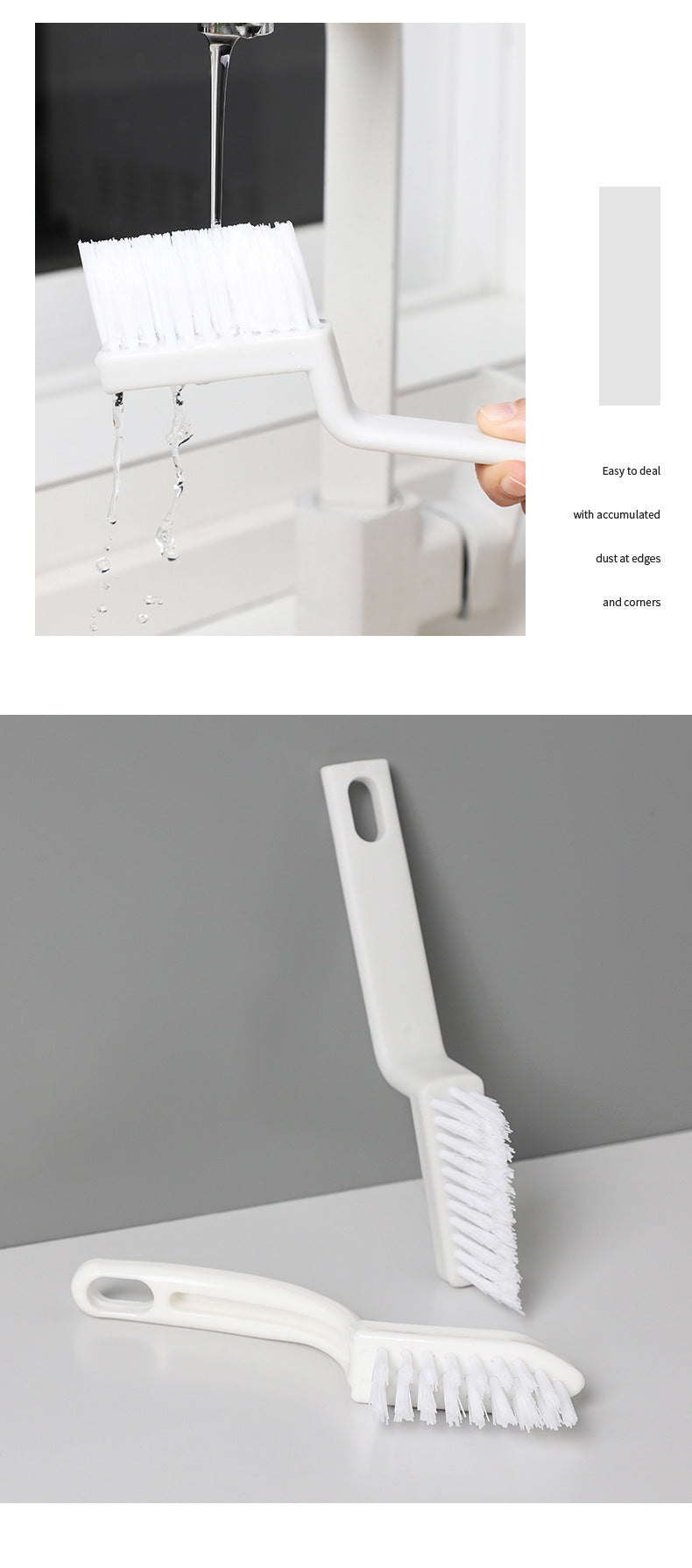 All-purpose brush for hard-to-reach spaces