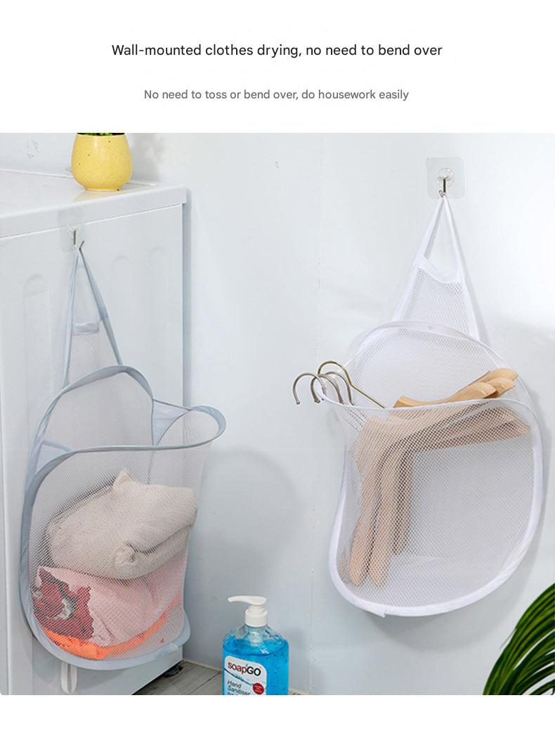 durable laundry basket in bathroom