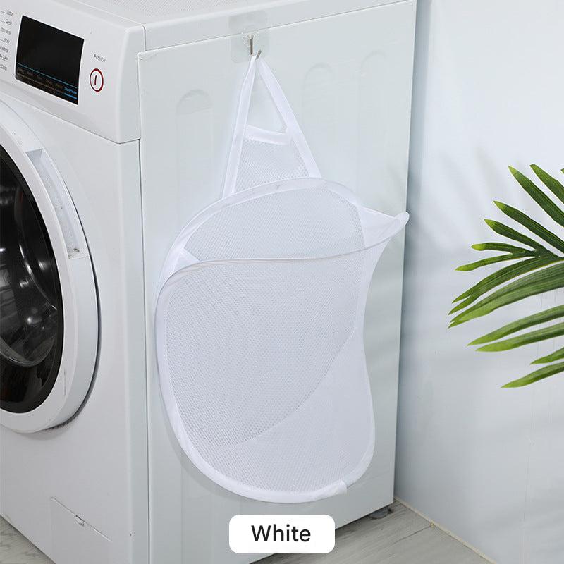 durable laundry basket in bathroom