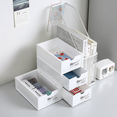 Durable plastic organiser for makeup and stationery