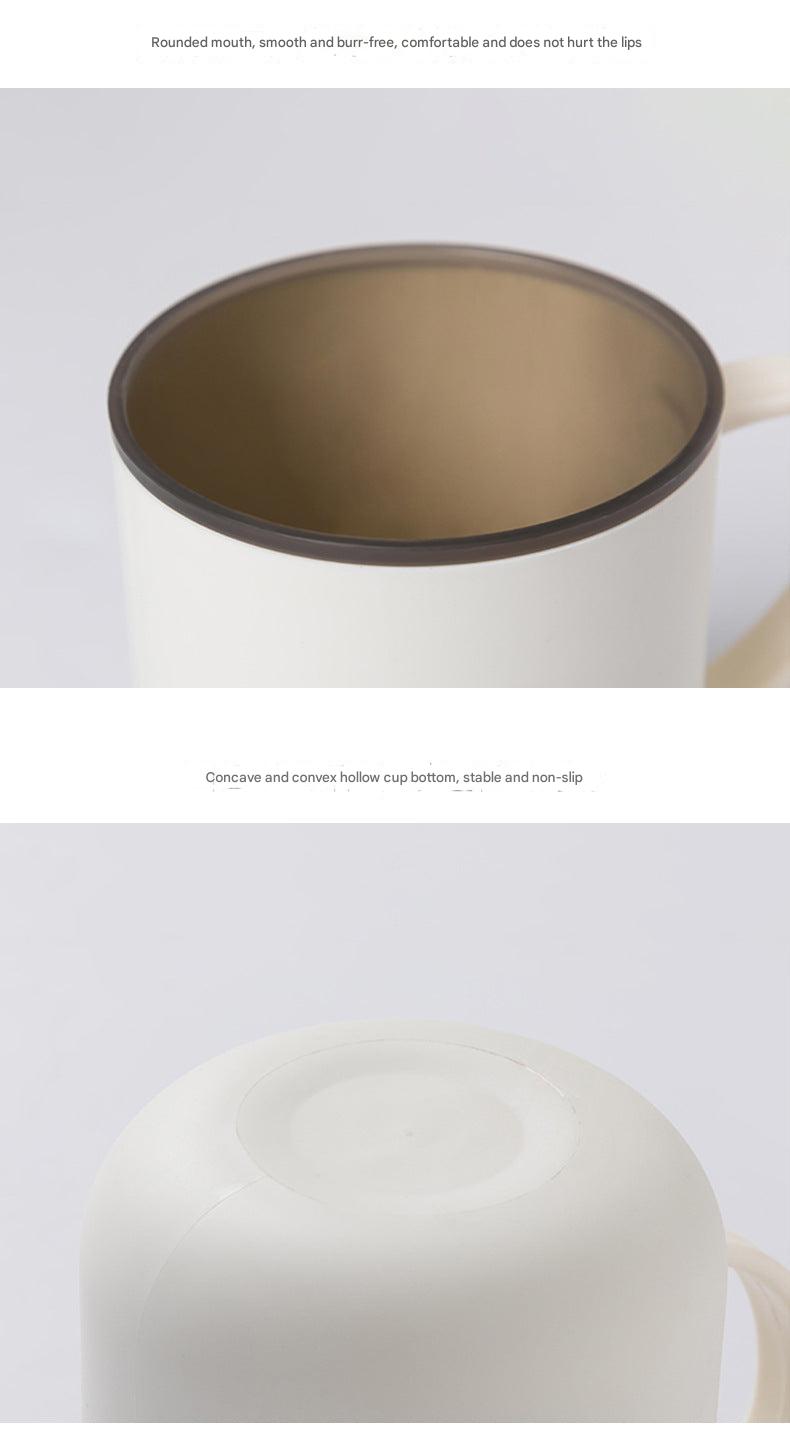 Double-layer toothbrush holder with handle in white