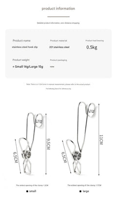 Image of stainless steel multi-functional hooks