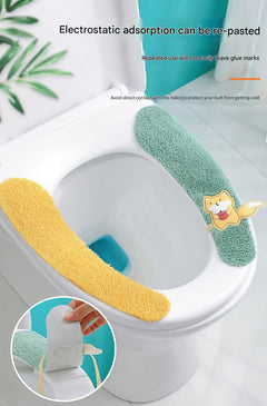 easy to clean plush toilet seat cover