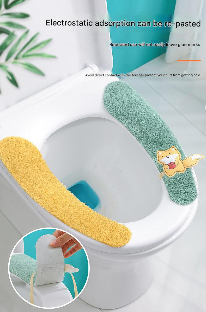 easy to clean plush toilet seat cover