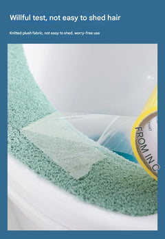 various colour options of plush toilet seat covers