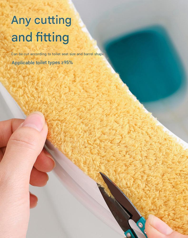comfort plush toilet seat in close-up