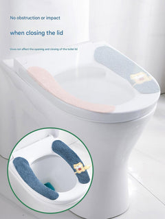 easy to clean plush toilet seat cover