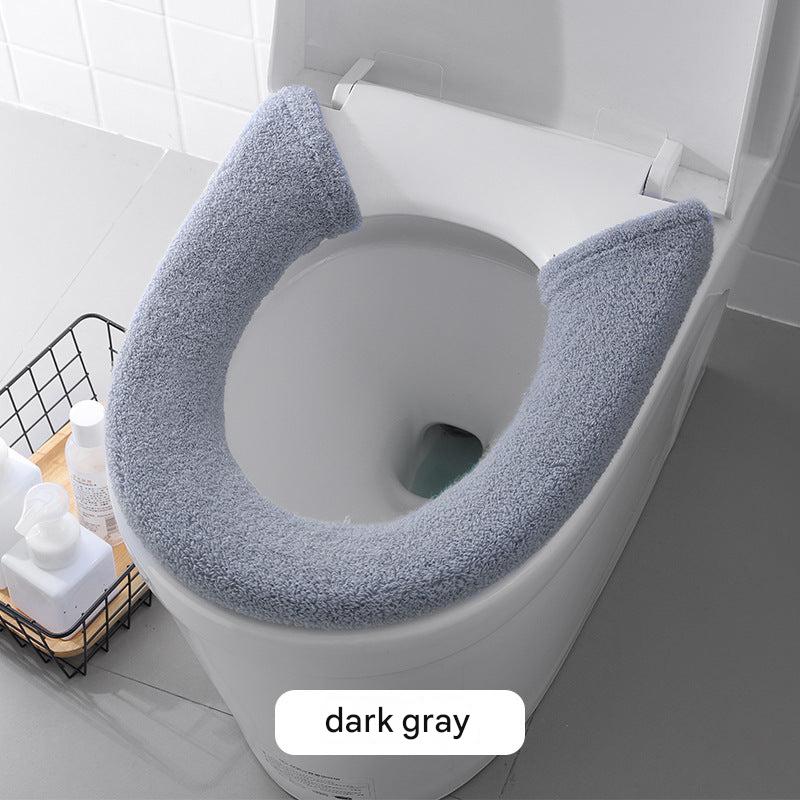 Purple and pink cat toilet seat cover