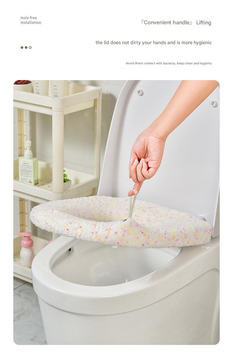 Stylish black rabbit toilet seat cover
