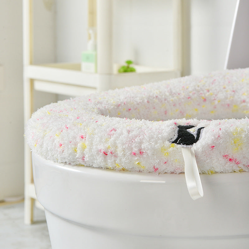 Stylish black rabbit toilet seat cover