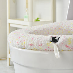 Stylish black rabbit toilet seat cover
