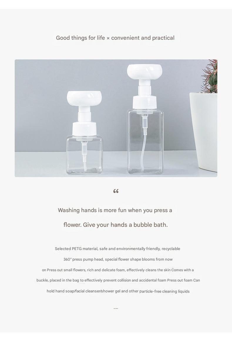 Floral design foaming bottle