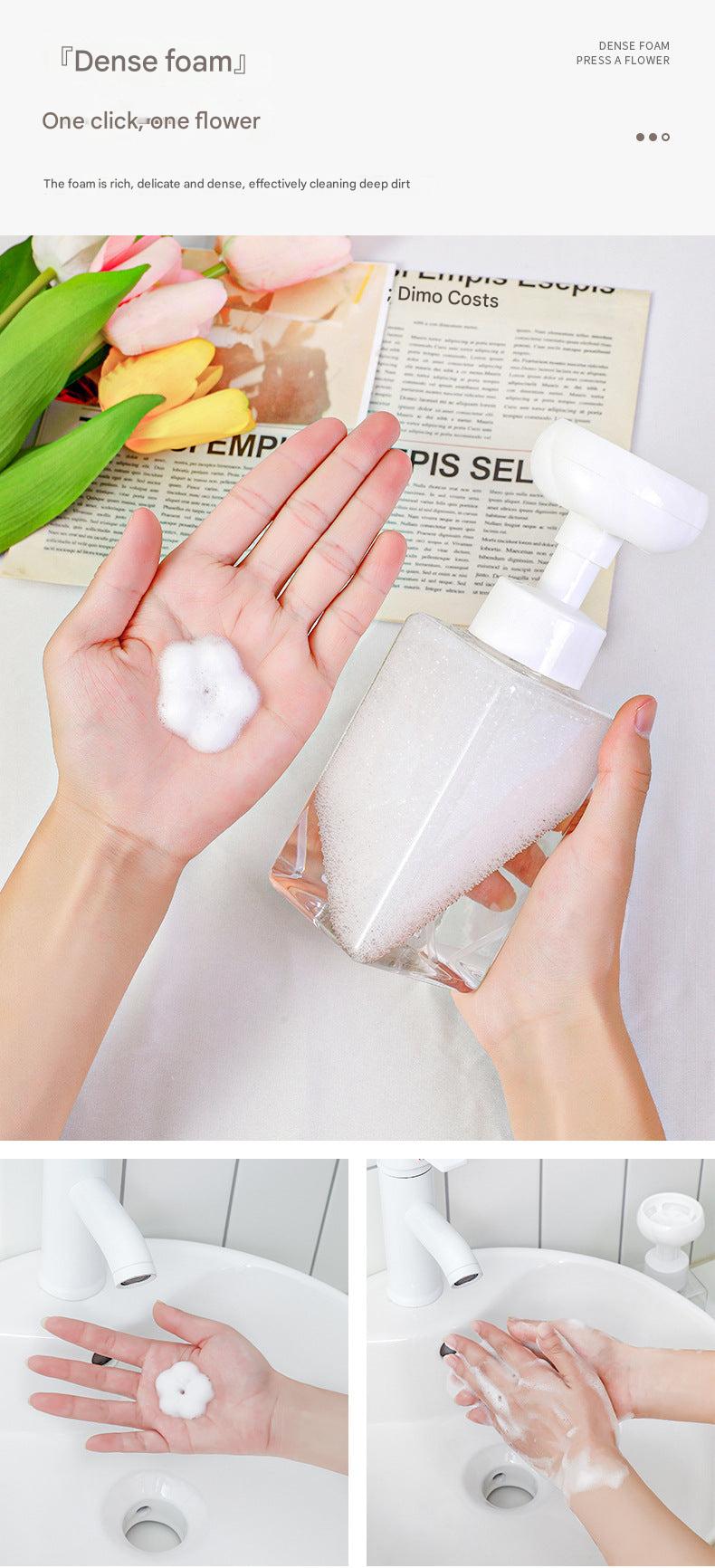 Transparent foam bottle for easy identification