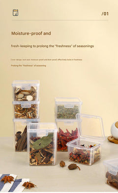 Efficient spice storage container for kitchen organisation