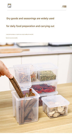 Spices neatly organised in modern containers