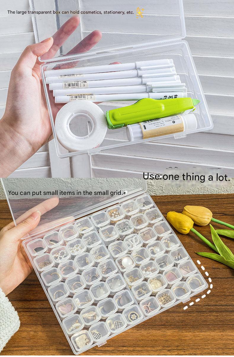 organisation of small items in storage box