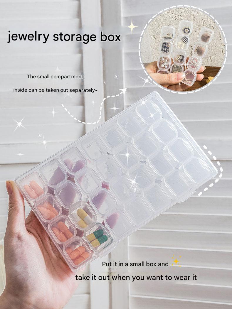 clear storage organizer with 56 compartments