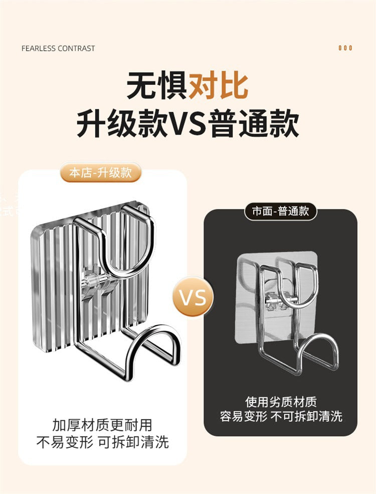 Durable plastic wall hook in grey for bathrooms
