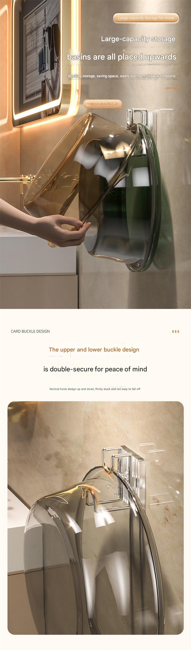 Bathroom wall hook for washbasin in white colour