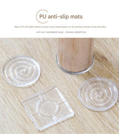 Clear silicone pads keeping furniture safe