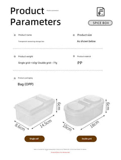 Compact spice organiser with clear lids for visibility