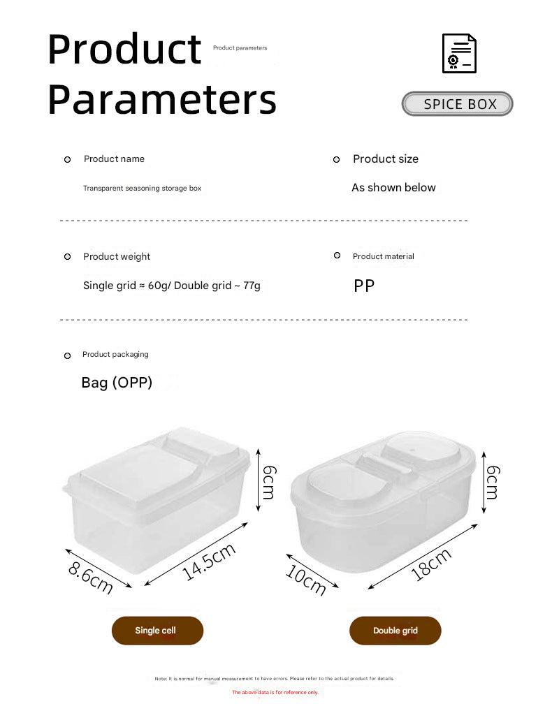 Compact spice organiser with clear lids for visibility