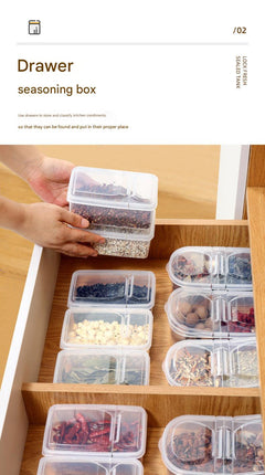 Airtight spice container showcasing food-safe plastic material