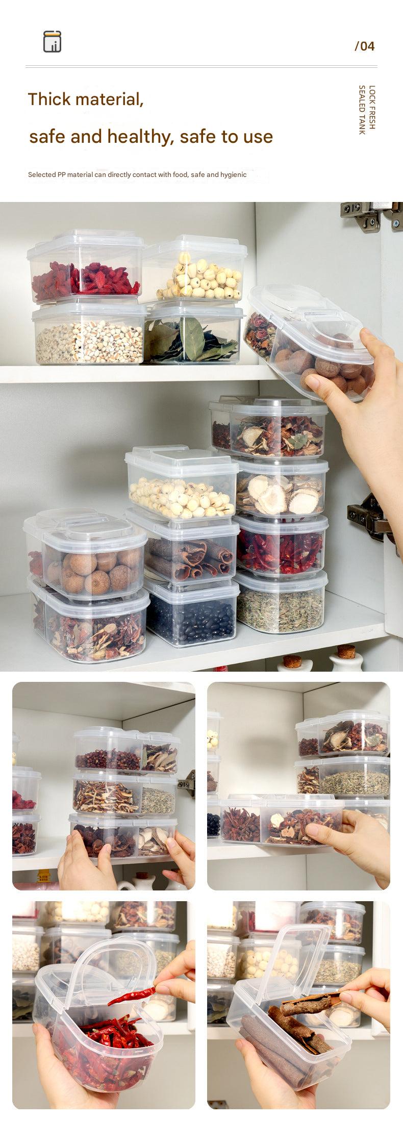 Minimalist spice container storing solid spices