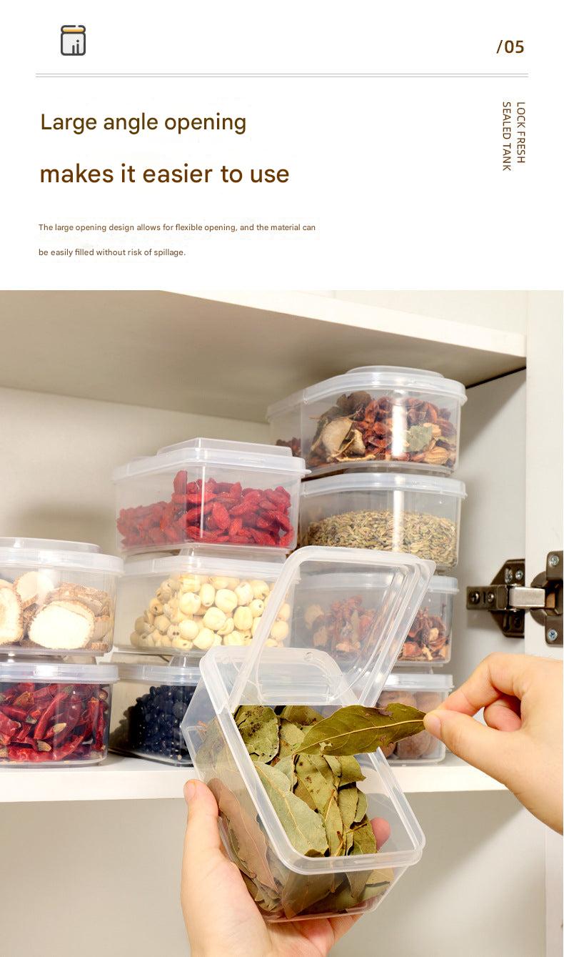 Elegant design of spice storage solution on countertop