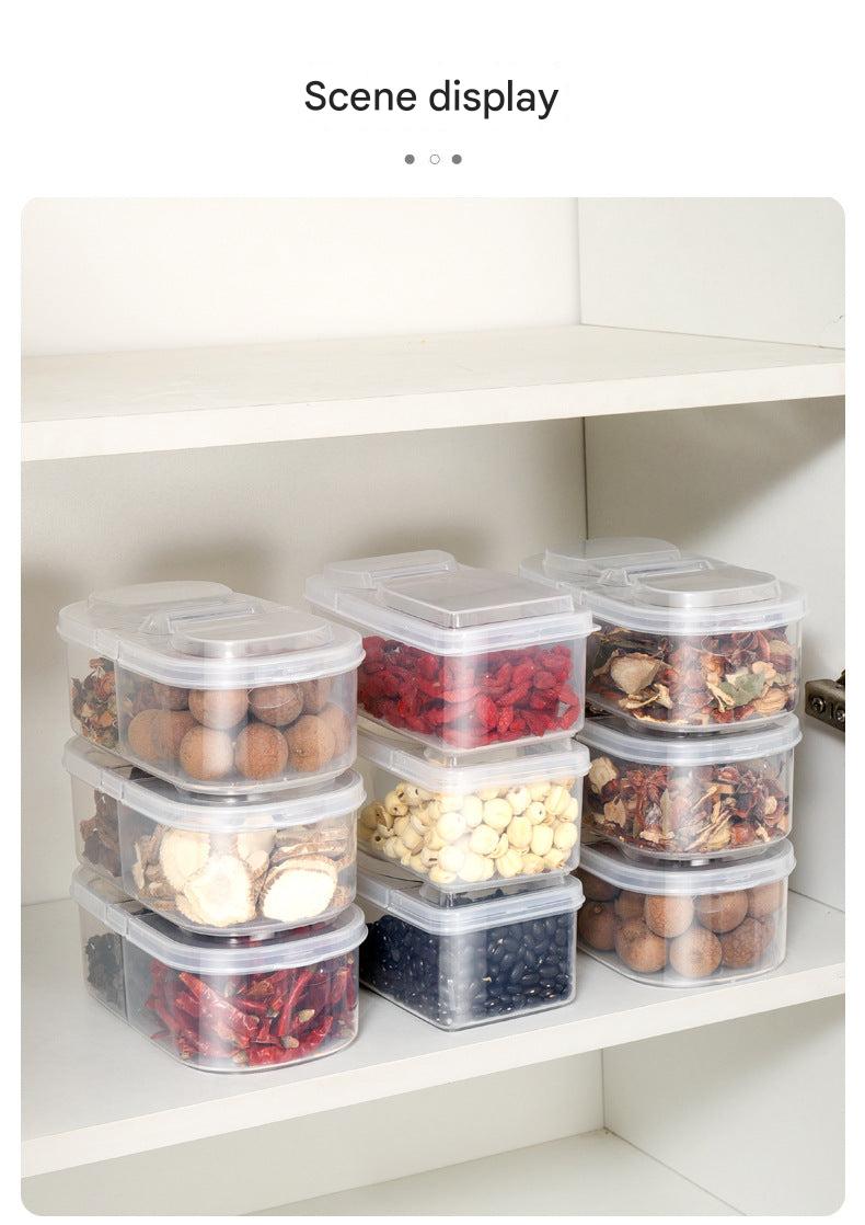 Compact spice organiser with clear lids for visibility