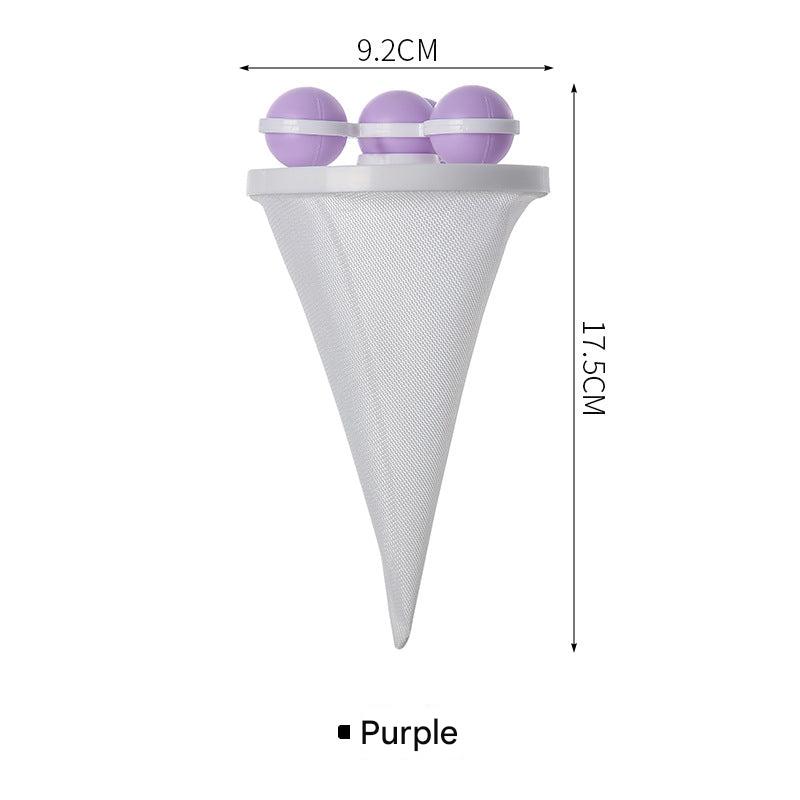 pink 2-in-1 laundry cleaning ball and hair catcher