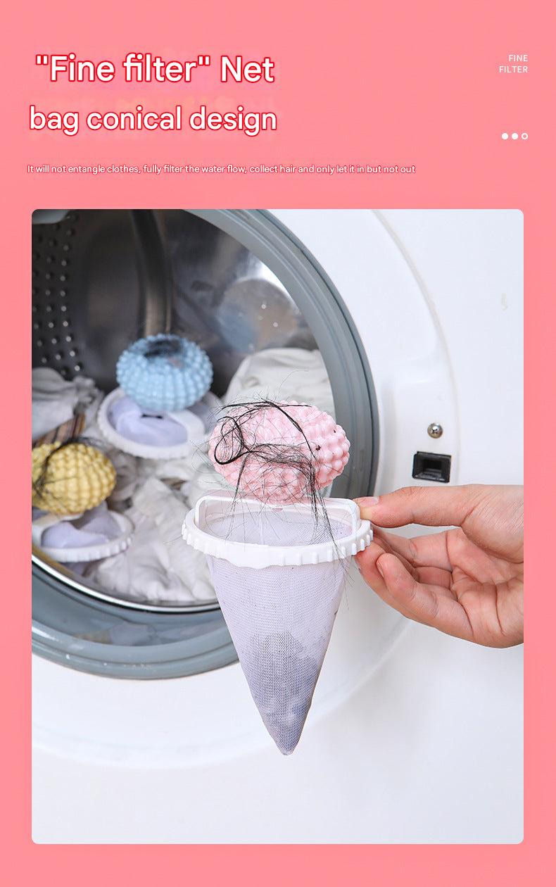 2-in-1 filtering washing machine ball blue colour