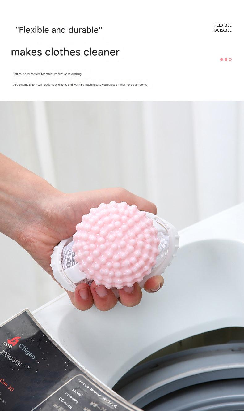 yellow laundry filtering ball for pet hair removal