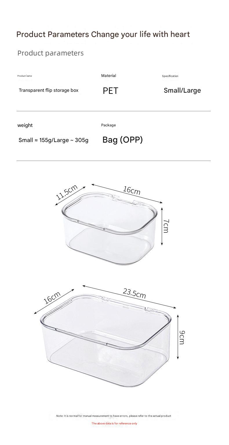 Acrylic organiser with snacks arranged inside