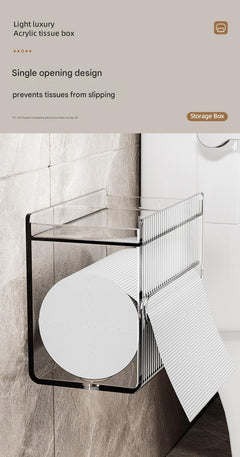Acrylic tissue dispenser for bathroom details