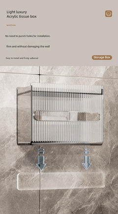 Stylish modern tissue holder in contemporary decor