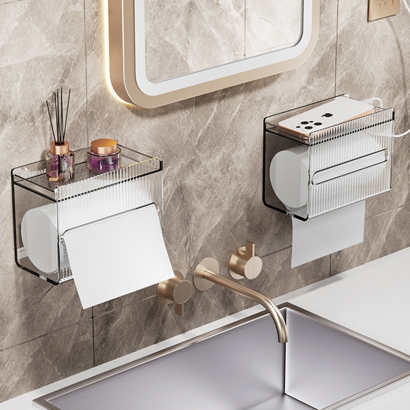 Amber orange acrylic tissue box for modern bathroom